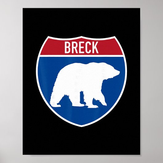 Breck Colorado Bear Co ハイウェイ州間高速道路 サイン お土産 (正面)