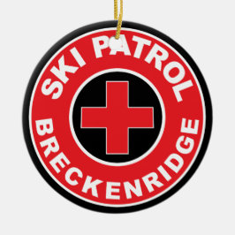 BRECKENRIDGEコロラド州のスキースキーパトロール山 セラミックオーナメント