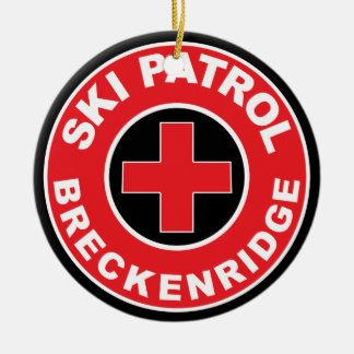 BRECKENRIDGEコロラド州のスキースキーパトロール山 セラミックオーナメント