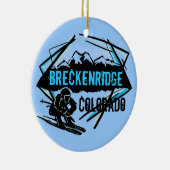 Breckenridgeコロラド州のスキー山のオーナメント セラミックオーナメント (右)