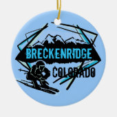 Breckenridgeコロラド州のスキー山のオーナメント セラミックオーナメント (正面)