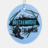 Breckenridgeコロラド州のスキー山のオーナメント セラミックオーナメント (左)