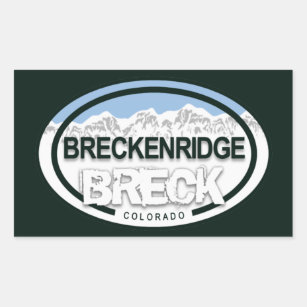 Breckenridgeコロラド州のロッキー山脈Breck 長方形シール