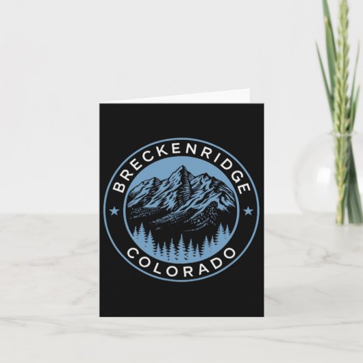 Breckenridge Co Hiking Camping Tourist Ski Gift  カード (正面)