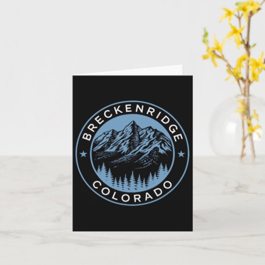 Breckenridge Co Hiking Camping Tourist Ski Gift  カード (黄色い花)