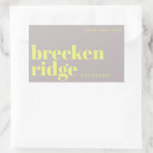 Breckenridge Colorado スキーヴァケーション 長方形シール (バッグ)