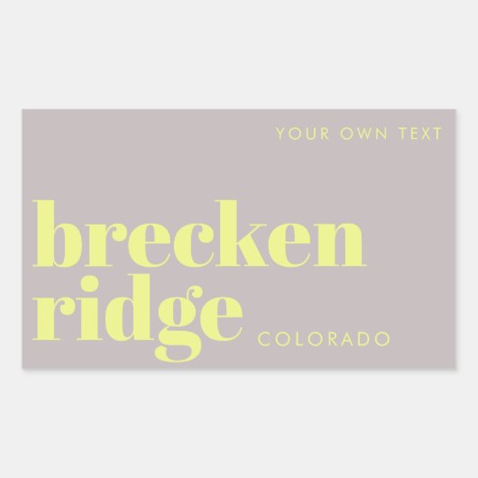 Breckenridge Colorado スキーヴァケーション 長方形シール (正面)