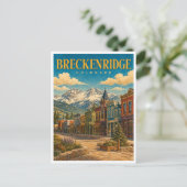 Breckenridge Colorado メインストリート GeoSaga ポストカード (スタンド正面)