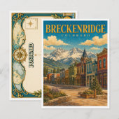 Breckenridge Colorado メインストリート GeoSaga ポストカード (正面/裏面)
