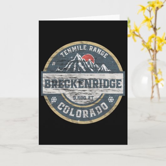 Breckenridge Colorado Tenmile Range Rocky Mountain カード (黄色い花)