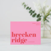 Breckenridge Colorado typography ポストカード (スタンド正面)