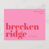 Breckenridge Colorado typography ポストカード (正面)