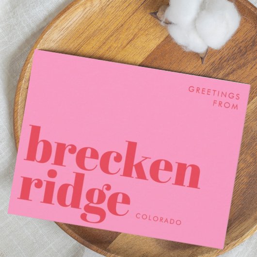 Breckenridge Colorado typography ポストカード