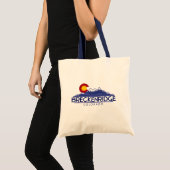 Breckenridge Colorado wood mountains tote bag トートバッグ (正面(商品))