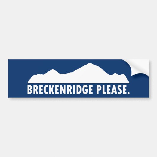 Breckenridge Please バンパーステッカー (正面)