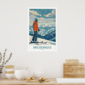 Breckenridge Ski Print - Colorado 1 ポスター (キッチン)