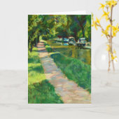 Brecon及びMonmouth運河のファインアートの挨拶状 カード (黄色い花)