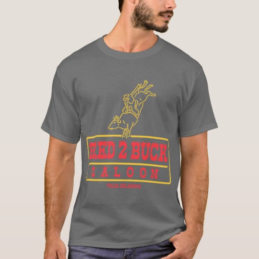 BRED 2 BUCK SALOONタルサキング Tシャツ (正面)