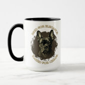 Bred for Elegance, Raised for Chaos French Bulldog マグカップ (左)