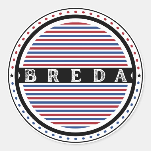 Breda City Pride Emblem – Dutch Identity ラウンドシール (正面)
