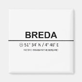 Breda Coordinaten - Breda Coordinates マグネット (正面)