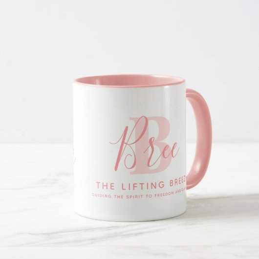 Bree name meaning and monogram soft pink text マグカップ (正面右)
