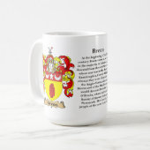 Breen家族の紋章付き外衣 コーヒーマグカップ (正面左)