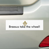 Breesusは、車輪を取ります! バンパーステッカー (車上)
