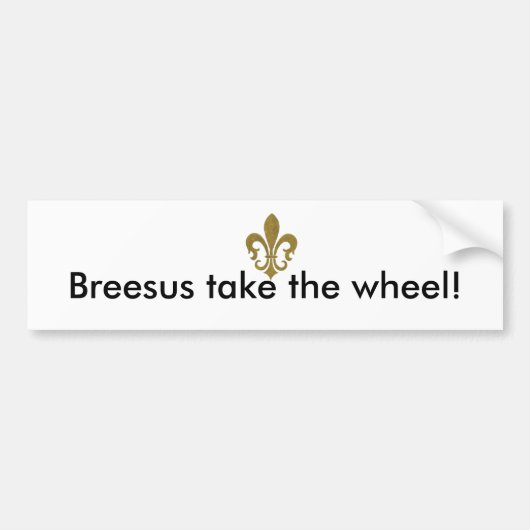 Breesusは、車輪を取ります! バンパーステッカー (正面)