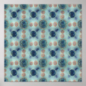 Breezy Patina Wallpaper with Ethereal Mist Texture ポスター (正面)