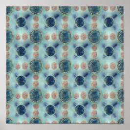 Breezy Patina Wallpaper with Ethereal Mist Texture ポスター