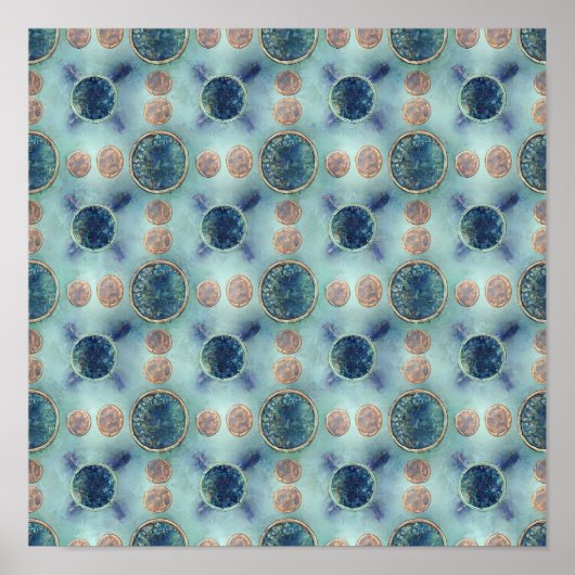 Breezy Patina Wallpaper with Ethereal Mist Texture ポスター (正面)