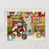 Breezy's Christmasポストカード – Cat / Kitten シーズンポストカード (正面/裏面)