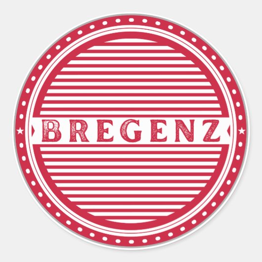 Bregenz City Pride Emblem – Austria Identity ラウンドシール (正面)