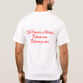 BREIZHブルターニュのイギリスのmalouin Tシャツ (裏面)