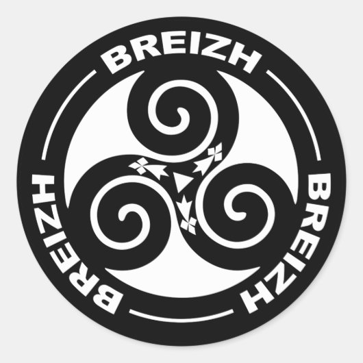 Breizh Triskel ラウンドシール (正面)