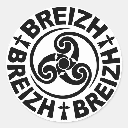 Breizh Triskel ラウンドシール (正面)