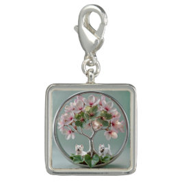 Breloque bracelet Bijou Sakura Photo Maman Westie チャーム