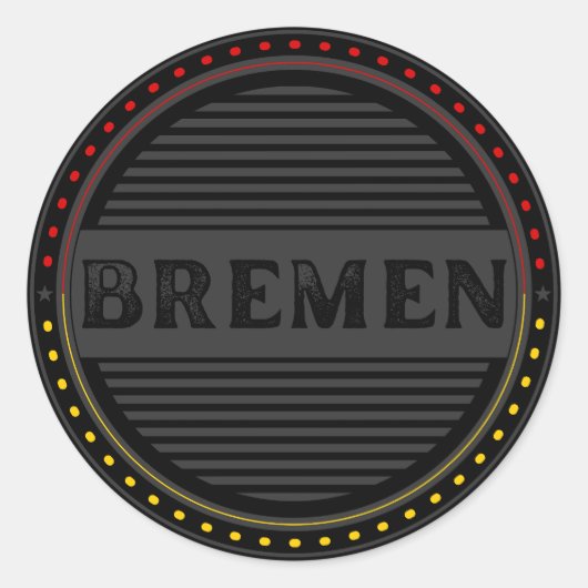 Bremen City Pride Emblem – German Identity ラウンドシール (正面)