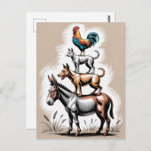 Bremen Town Musicians Statue Germany ポストカード (正面/裏面)