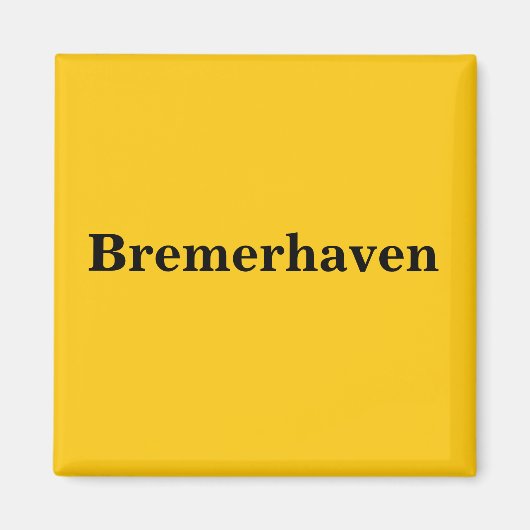 Bremerhaven Magnet Schild Gold Gleb マグネット (正面)