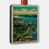 BremertonおよびBremertonの海軍造船所の空中写真 メタルオーナメント (右)