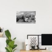 Bremerton, WA米国海軍造船所写真のビュー ポスター (ホームオフィス)