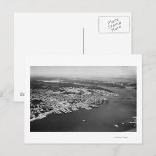 Bremerton, WA – 市内写真の空中表示 ポストカード (正面/裏面)