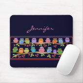 Brenches及び一流のマウスパッドのかわいくカラフルなフクロウ マウスパッド (マウス)