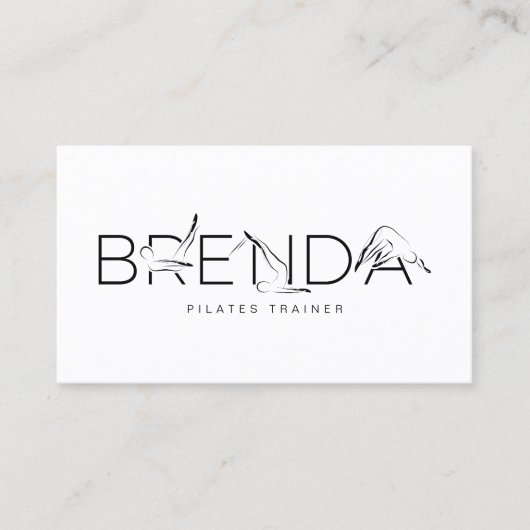 BRENDAネームピラティスインストラクター名刺 名刺 (正面)
