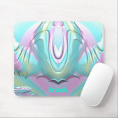 BRENDA ~薄紫アクアグリーンイエロー~パステルパターン~ マウスパッド (マウス)