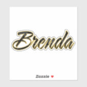 Brenda black gold Lettering Aufkleber Sticker シール (シート)