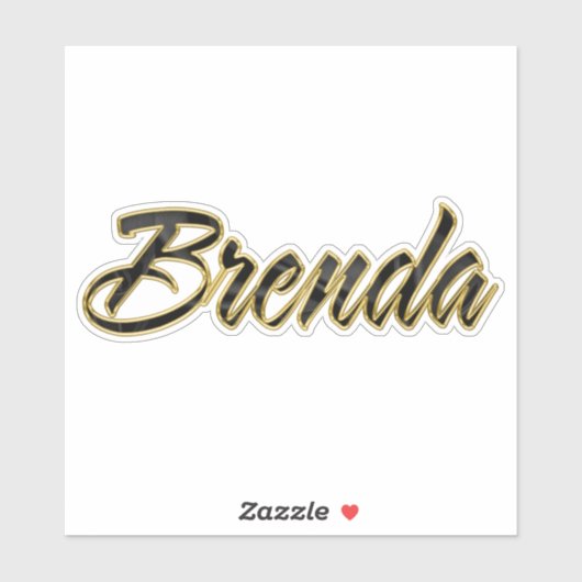 Brenda black gold Lettering Aufkleber Sticker シール (シート)