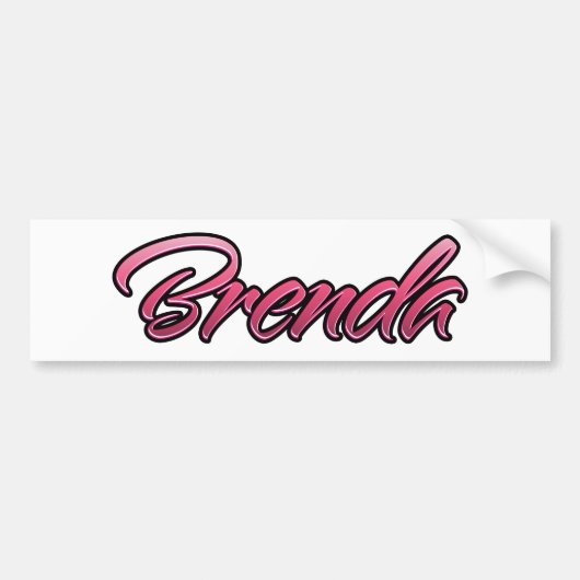 Brenda faded pink Aufkleber Sticker バンパーステッカー (正面)